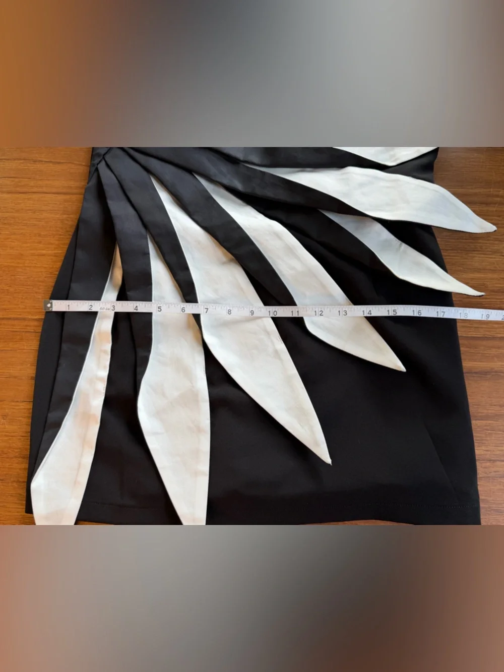 AKIRA Draco Pointed Mini Dress Black White Sculptural One Shoulder Size XL - Picture 7 of 12